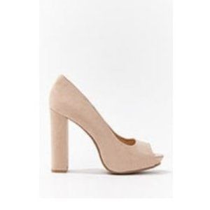 Peep Toe Block Heels